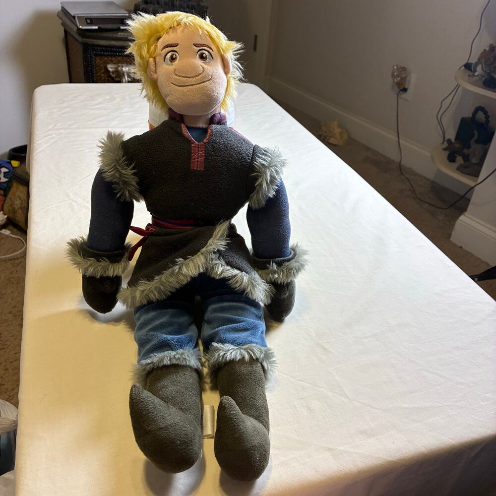 Vintage Frozen Disney Store Kristoff Plush Doll 23" Excellent